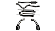 14864BLK Cat-Back Exhaust System, Made of Stainless Steel, Sport Series