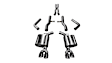 14989 Xtreme Exhaust System, 2.75 in., Cat-Back, Stainless Steel, Quad Split Rear, 3.5 in. Polished Tips