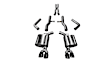 14989BLK Xtreme Exhaust System, 2.75 in., Cat-Back, Stainless Steel, Quad Split Rear, 3.5 in. Black Chrome Tips