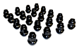 4006956BLKK Lug Nut - Black, Steel, Direct Fit, Sold Individually