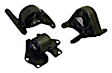 52059226KE Front and Rear, Driver and Passenger Side OE Replacement Series Motor Mount, Set of 3