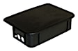 55078139AA Rear, Driver or Passenger Side Bumper End, Powdercoated Black Plastic