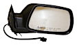 55156452AF Passenger Side Mirror, Power Adjust, Heated, Manual Folding, Black, No Signal Light, With Memory, No Puddle Light, No Auto-Dimming, No Blind Spot Feature