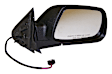 55156454AE Passenger Side Mirror, Power Adjust, Non-Heated, Manual Folding, Black, No Signal Light, No Memory, No Puddle Light, No Auto-Dim, No Blind Spot Feature