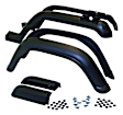 1993 Jeep Wrangler - Front and Rear, Driver and Passenger Side, Fender Flares, 6 Piece, Incl. Hardware, Black