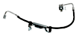 68184808AC Front, Passenger Side Brake Line, Steel and Rubber
