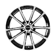 CS10-295530-BM Aluminum Black Wheel, 20 in. X 9.5 in., 5 x 4.5 in. Bolt Pattern