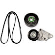 2002 Chevrolet Silverado 2500 HD - Serpentine Belt, 8 Cyl 6.0L, Alternator; 105A Alt; Kit Includes Poly-V, Tensioner Assembly and Idler Pulleys