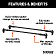 18119 Roof Rack - Powdercoated Black, Steel
