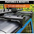 18122 Roof Rack - Powdercoated Black, Steel, Locking
