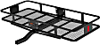 18152 Cargo Carrier - Powdercoated Black, Steel, Basket, Hitch, Universal, Sold Individually