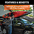 18320 Roof Rack - Powdercoated Black, Aluminum, Yes