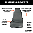 18500 Universal Seat Cover, 23 in. Width x 58 in. Height, Gray, Rubber, Bucket Seat, Seat Defender Series, Removable and Waterproof