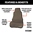 18502 Universal Seat Cover, 23 in. Width x 58 in. Height, Brown, Rubber, Bucket Seat, Seat Defender Series, Removable and Waterproof