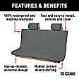 18510 Universal Seat Cover, 58 in. Width x 55 in. Height, Gray, Rubber, Bench Seat, Seat Defender Series, Removable and Waterproof