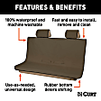18512 Seat Defender 58 in. x 55 in. Removable Waterproof Brown Bench Seat Cover