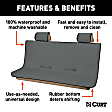 18520 Seat Defender 58 in. X 63 in. Removable Waterproof Grey Xl Bench Truck Seat Cover