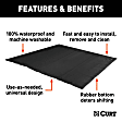 18530 Cargo Mat, Flat Cargo Mat, Black, Made of Rubberized/Thermoplastic, Seat Defender Series