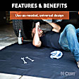 18530 Cargo Mat, Flat Cargo Mat, Black, Made of Rubberized/Thermoplastic, Seat Defender Series