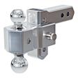 45364 AlumaLite Adjustable Aluminum Hitch with Dual Ball, 3-1/2" Drop