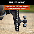 45936 Hitch Ball Mount, 2 in. - Powdercoated Black, Steel, Sold Individually