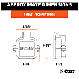 58267 Protective MultiPro / Multi-Flex Tailgate Sensor with 2 in. Hitch Cap