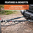 70001 Tow Bar - Textured black powdercoat, Carbon Steel, Universal, Sold Individually