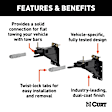 70134 Tow Bar - Powdercoated Gloss Black, Carbon Steel, Direct Fit, Sold Individually