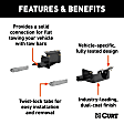 70136 Tow Bar - Powdercoated Gloss Black, Carbon Steel, Direct Fit, Sold Individually