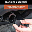 70141 Tow Bar - Powdercoated Gloss Black, Carbon Steel, Direct Fit, Sold Individually