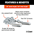 80030 Tow Chain - White zinc