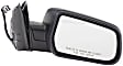 Passenger Side Mirror, Power Adjust, Non-Heated, Manual Folding, Textured Black, No Signal Light, No Memory, No Puddle Light, No Auto-Dimming, No Blind Spot Feature