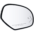 Passenger Side Mirror Glass, Non-Towing, Non-Towing, Heated, With Signal Light, Blind Spot Detection, Backing Plate, Arrow Signal