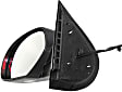 Driver Side Mirror, Power Adjust, Heated, Power Folding, With 1 Paintable and 1 Textured Black Cap, In-glass Signal Light, No Memory, With Puddle Light, No Auto-Dimming, No Blind Spot Feature