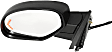 Driver Side Mirror, Power Adjust, Heated, Power Folding, With 1 Paintable and 1 Textured Black Cap, In-glass Signal Light, No Memory, With Puddle Light, No Auto-Dimming, No Blind Spot Feature