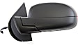 Driver Side Mirror, Power Adjust, Heated, Power Folding, With 1 Paintable and 1 Textured Black Cap, In-glass Signal Light, No Memory, With Puddle Light, No Auto-Dimming, No Blind Spot Feature