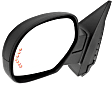 Driver Side Mirror, Power Adjust, Heated, Power Folding, With 1 Paintable and 1 Textured Black Cap, In-glass Signal Light, No Memory, With Puddle Light, No Auto-Dimming, No Blind Spot Feature
