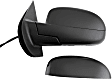 Driver Side Mirror, Power Adjust, Heated, Power Folding, With 1 Paintable and 1 Textured Black Cap, In-glass Signal Light, No Memory, With Puddle Light, No Auto-Dimming, No Blind Spot Feature