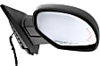 Passenger Side Mirror, Power, Heated, Power Folding, with 1 Paintable and 1 Textured Black Cap, No Memory, Standard Type, with Additional Paint To Match Cap, New Body Style