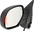 2008 Chevrolet Silverado 1500 LTZ - Driver Side Mirror, Power Adjust, Heated, With 1 Paintable and 1 Textured Black Cap, Power Folding, In-glass Signal Light, No Blind Spot Feature, With Memory, With Puddle Light, No Auto-Dimming
