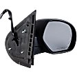 Passenger Side Mirror, Power Adjust, Heated, Power Folding, With 1 Paintable and 1 Textured Black Cap, In-glass Signal Light, With Memory, With Puddle Light, No Auto-Dimming, No Blind Spot Feature