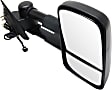 2014 Chevrolet Silverado 1500 - Passenger Side Towing Mirror, Power Adjust, Heated, Textured Black, Manual Folding, No Signal Light, With Blind Spot Glass, No Memory, No Puddle Light, No Auto-Dimming