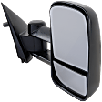 2014 Chevrolet Silverado 1500 - Passenger Side Towing Mirror, Power Adjust, Heated, Textured Black, Manual Folding, No Signal Light, With Blind Spot Glass, No Memory, No Puddle Light, No Auto-Dimming