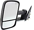 2006 Chevrolet Tahoe - Driver Side Towing Mirror, Manual Adjust, Non-Heated, Textured Black, Manual Folding, No Signal Light, No Blind Spot Feature, No Memory, No Puddle Light, No Auto-Dimming
