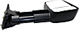 Passenger Side Towing Mirror, Manual Adjust, Manual Folding, Non-Heated, Textured Black, No Signal Light, No Memory, No Puddle Light, No Auto-Dimming, With Blind Spot Glass