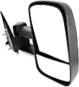 Passenger Side Towing Mirror, Manual Adjust, Manual Folding, Non-Heated, Textured Black, No Signal Light, No Memory, No Puddle Light, No Auto-Dimming, With Blind Spot Glass