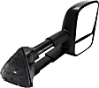 Passenger Side Towing Mirror, Manual Adjust, Manual Folding, Non-Heated, Textured Black, No Signal Light, No Memory, No Puddle Light, No Auto-Dimming, With Blind Spot Glass
