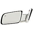 Driver Side Mirror, Non-Towing, Power Adjust, Manual Folding, Heated, Chrome, No Signal Light, No Memory, No Puddle Light, No Auto-Dimming, No Blind Spot Feature