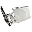 Driver Side Mirror, Non-Towing, Power Adjust, Manual Folding, Heated, Chrome, No Signal Light, No Memory, No Puddle Light, No Auto-Dimming, No Blind Spot Feature