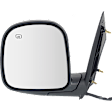 Driver Side Mirror, Non-Towing, Power Adjust, Manual Folding, Heated, Textured Black, No Signal Light, No Memory, No Puddle Light, No Auto-Dimming, No Blind Spot Feature